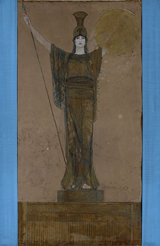 Νικόλαος Γύζης, «Παλλάς Αθηνά» (σχέδιο για το λάβαρο του Πανεπιστημίου Αθηνών), 1887